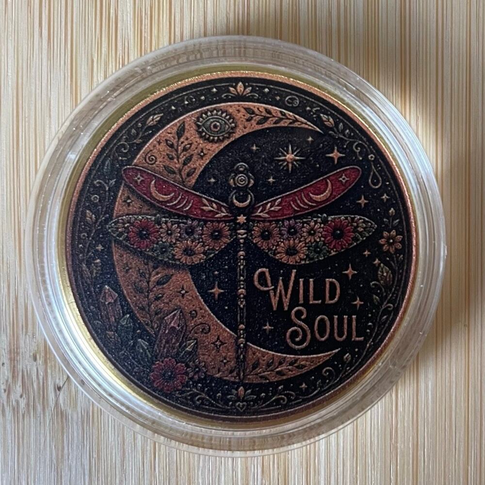 Wild Soul Dragonfly Moon Collectors Coin With Protective Case